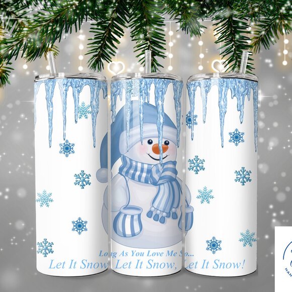 Winter Snowman Tumbler, Holiday Tumbler, Snowman Tumbler, Christmas Gift Idea - Picture 1 of 7